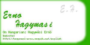 erno hagymasi business card
